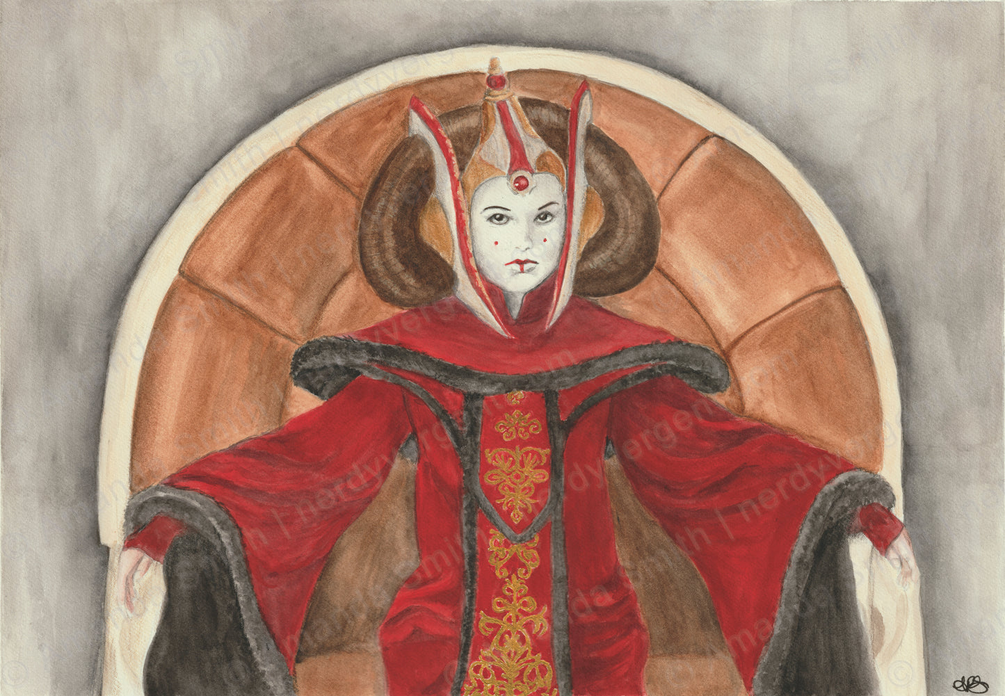 Queen Amidala Watercolor Print