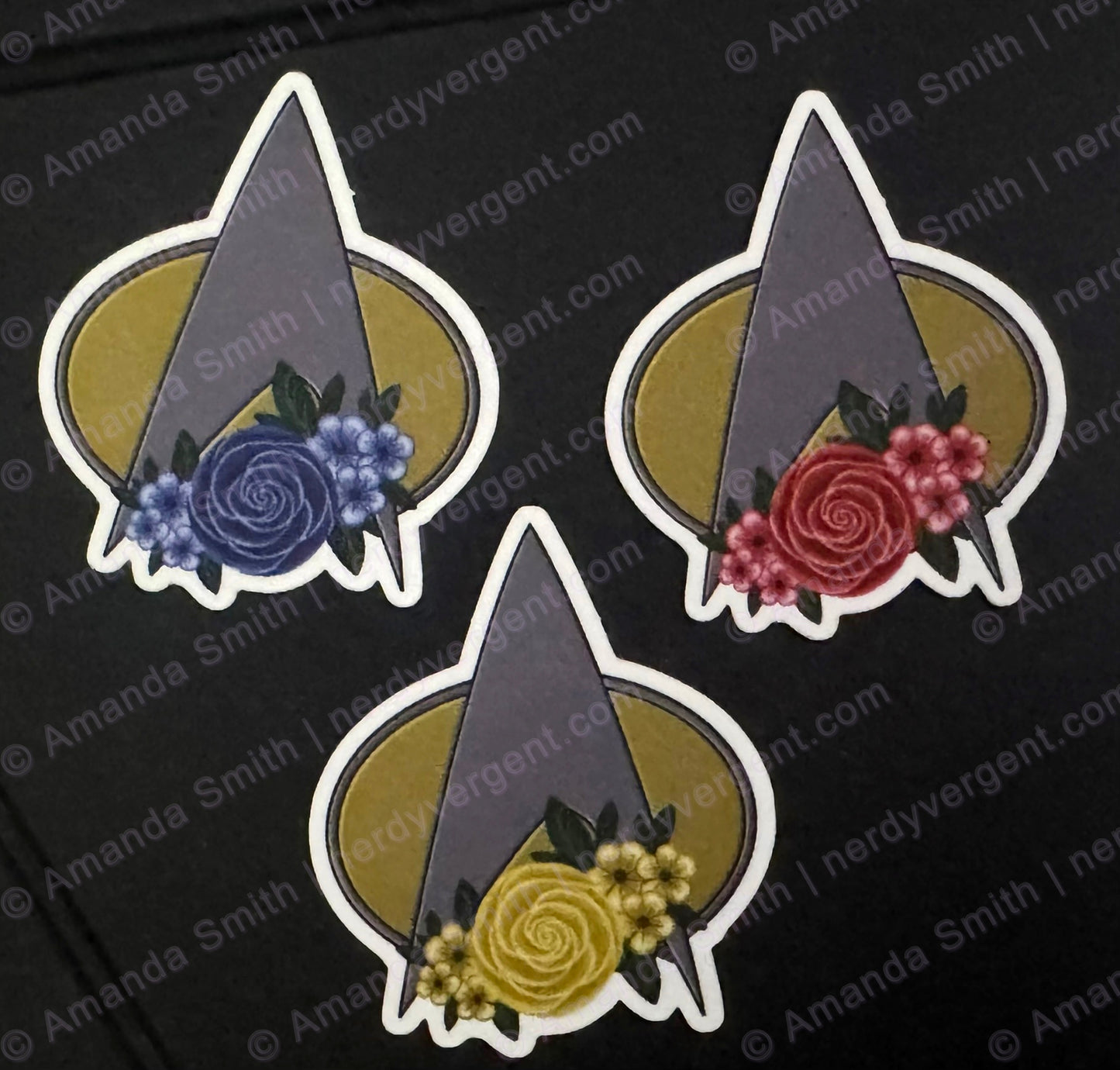 Floral Fleet Badge Stickers