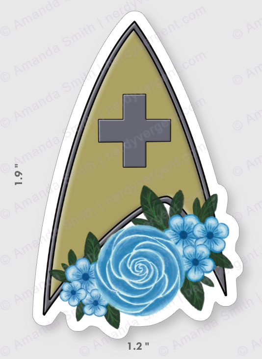 Floral Fleet Badge Stickers
