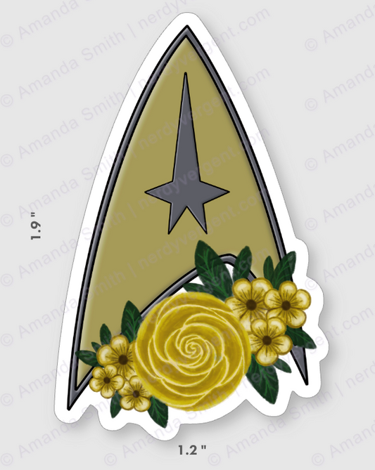 Floral Fleet Badge Stickers