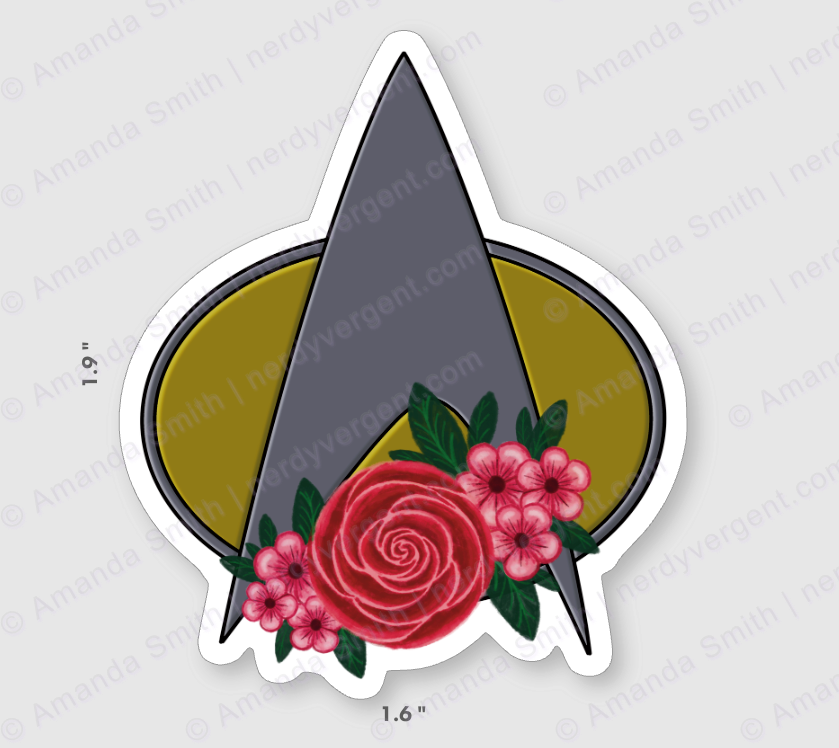 Floral Fleet Badge Stickers