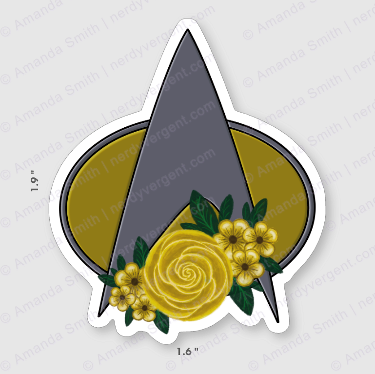 Floral Fleet Badge Stickers