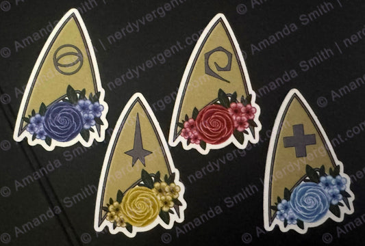 Floral Fleet Badge Stickers
