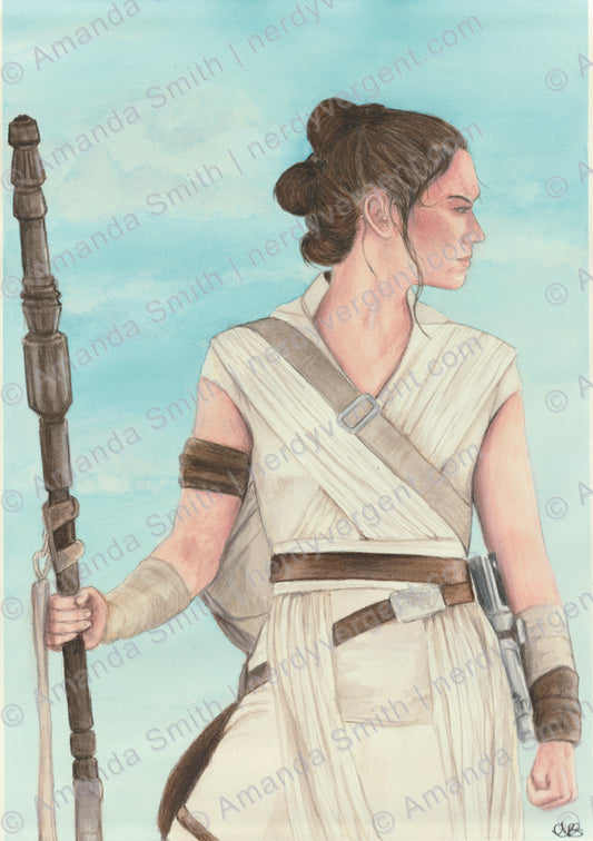 Rey Watercolor Print